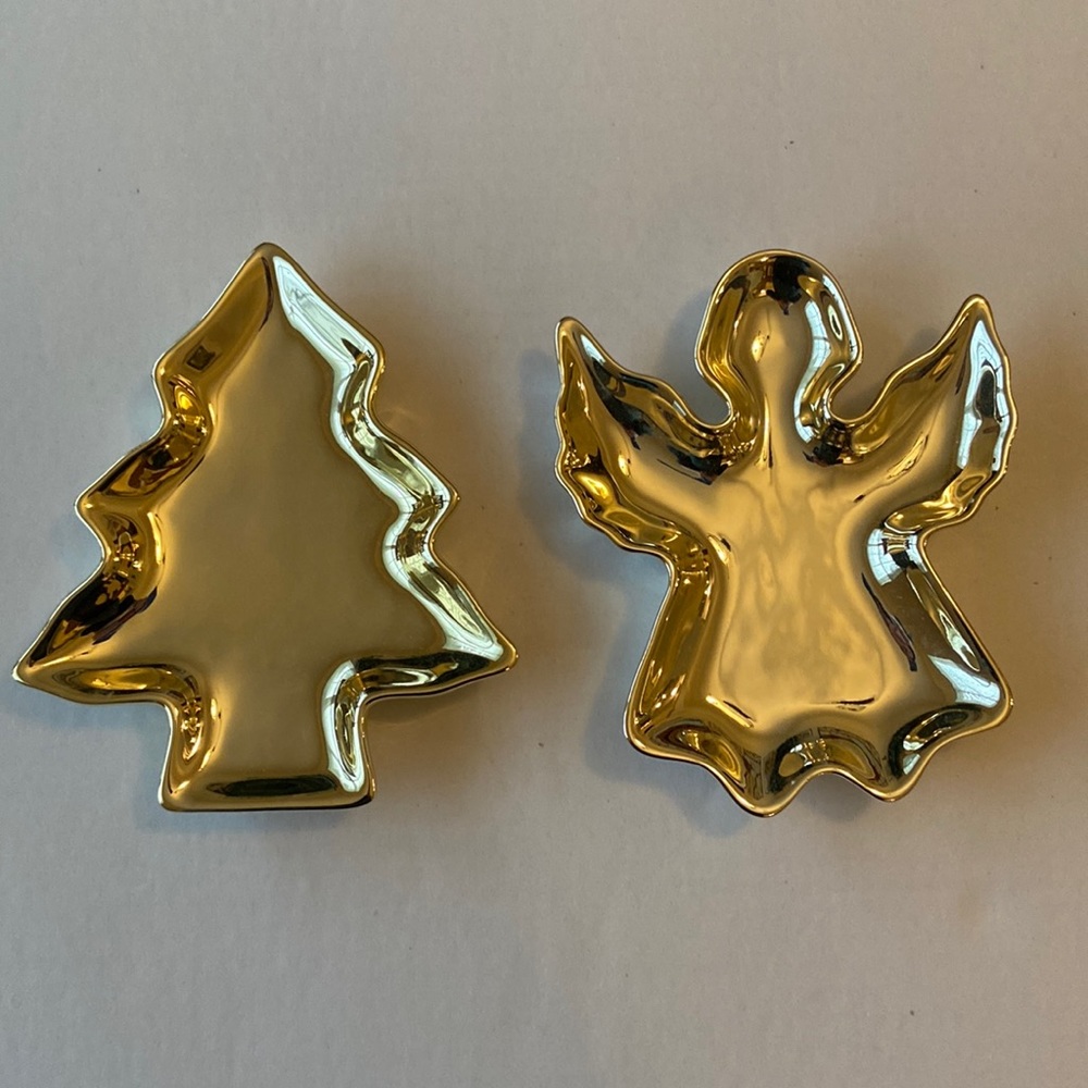 Gold Christmas Candy Dishes